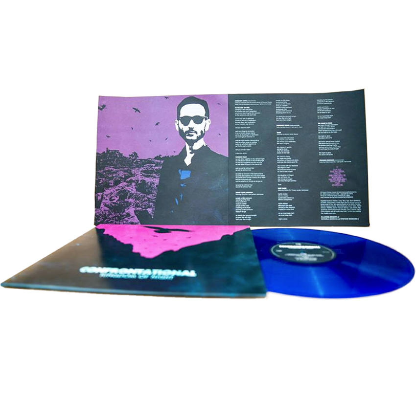 Confrontational blue vinyl